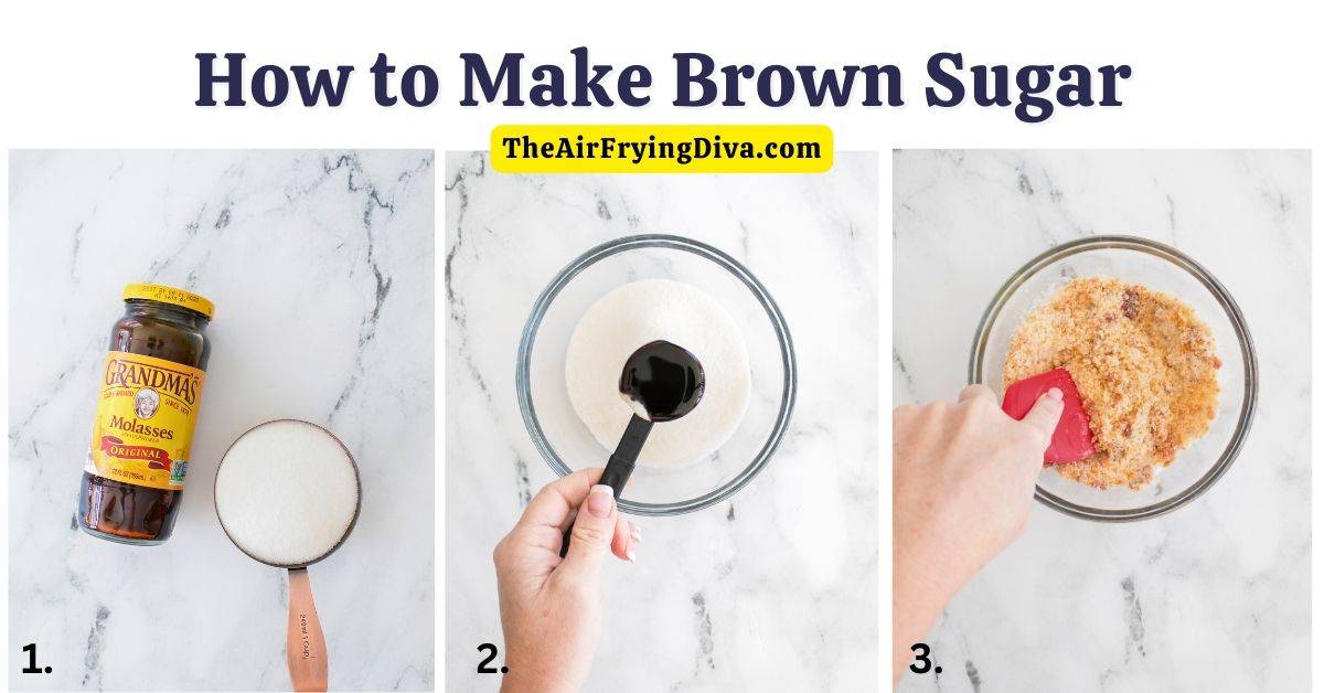 How to Make Brown Sugar, a simple two ingredients recipe for making homemade brown sugar from scratch.  Includes low sugar version.