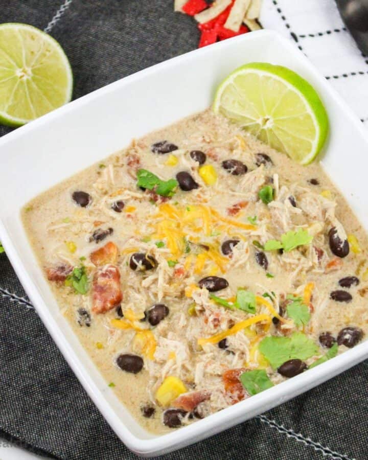 Crockpot Creamy Chicken Tortilla Soup