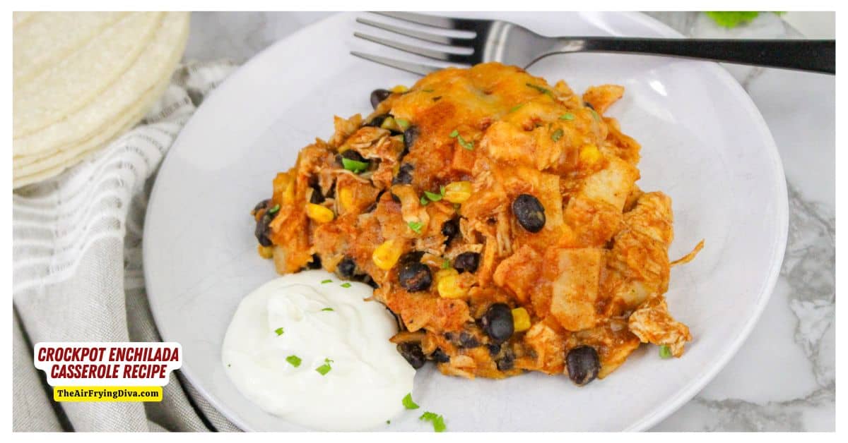 Crockpot Enchilada Casserole Recipe, a delicious meal recipe featuring chicken breasts slow cooked to perfection in sauce with cheese. Crockpot Enchilada Casserole Recipe, a delicious meal recipe featuring chicken breasts slow cooked to perfection in sauce with cheese.