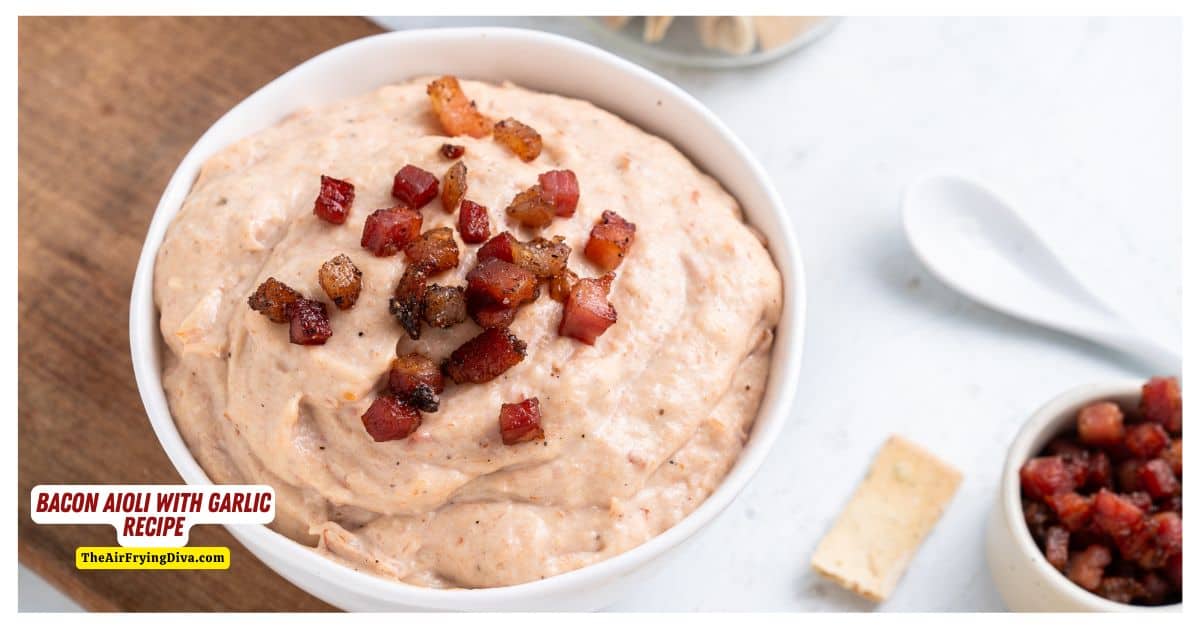 Bacon Aioli with Garlic Recipe, a creamy and flavorful mayonnaise that can be enjoyed as a dip, spread, or topping. Bacon Aioli with Garlic Recipe, a creamy and flavorful mayonnaise that can be enjoyed as a dip, spread, or topping.