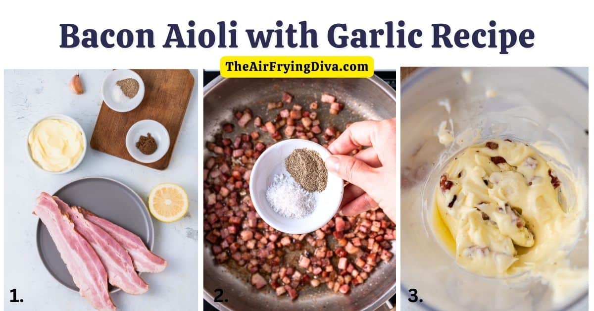 Bacon Aioli with Garlic Recipe, a creamy and flavorful mayonnaise that can be enjoyed as a dip, spread, or topping.