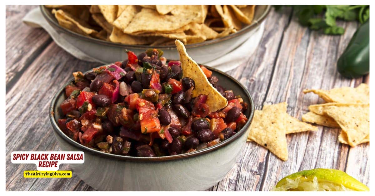 Spicy Black Bean Salsa Recipe, a colorful and flavorful easy to make appetizer, dip, or condiment made in less than 20 minutes. Spicy Black Bean Salsa Recipe, a colorful and flavorful easy to make appetizer, dip, or condiment made in less than 20 minutes.