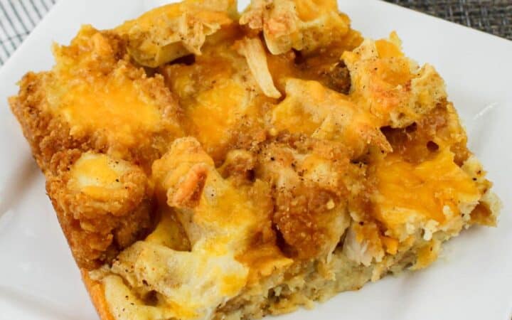 Easy Chicken and Waffle Casserole