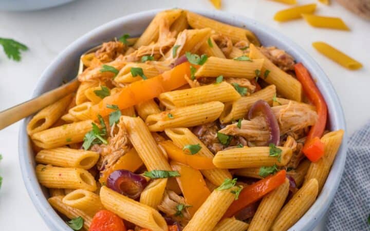 Skillet Chicken Fajita Pasta