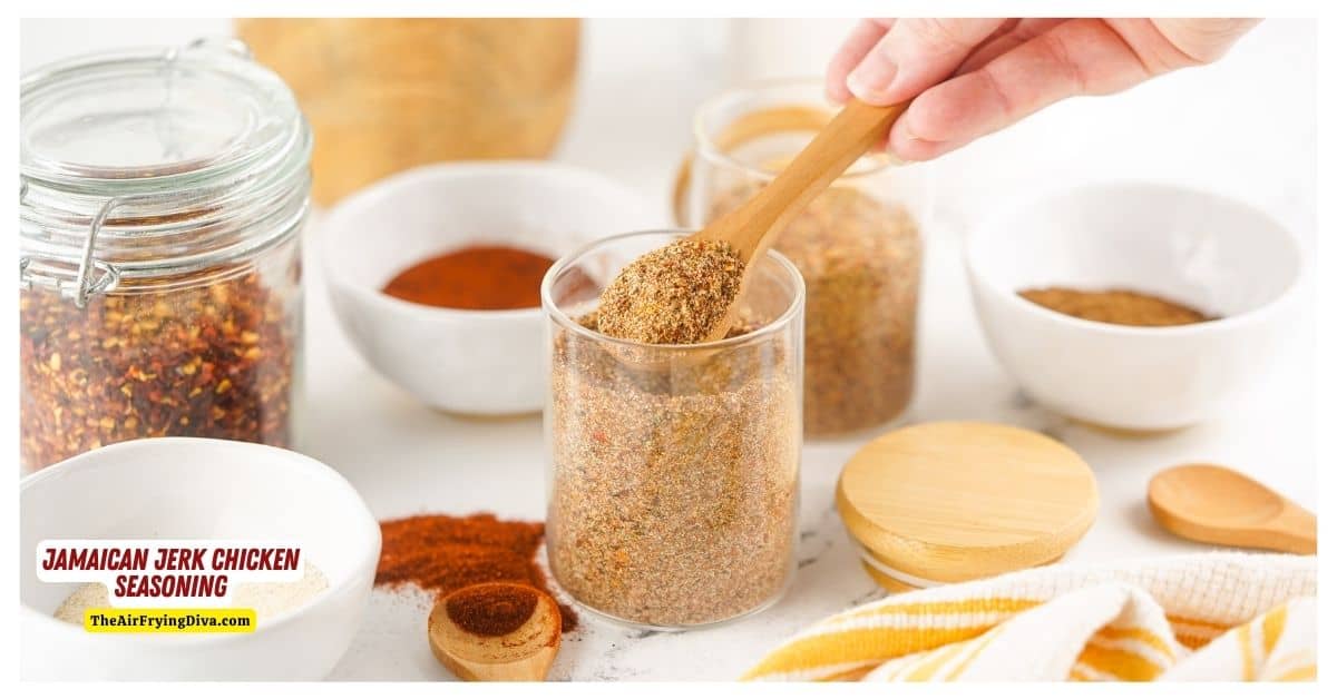 Jamaican Jerk Chicken Seasoning, a quick and easy recipe for a Caribbean inspired seasoning blend that can be used as a rub or marinade. Jamaican Jerk Chicken Seasoning, a quick and easy recipe for a Caribbean inspired seasoning blend that can be used as a rub or marinade.