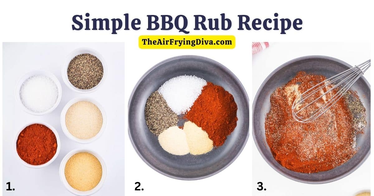 Simple BBQ Rub Recipe, made with just five ingredients, this  versatile seasoning can be used for a variety of food from beef to popcorn.