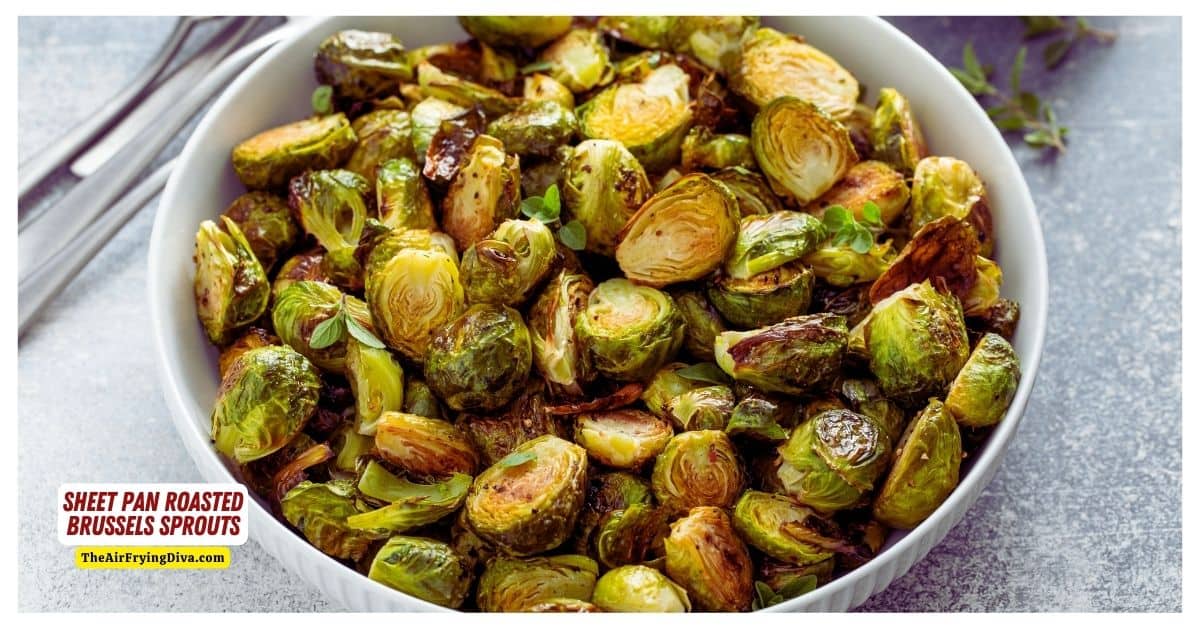 Sheet Pan Roasted Brussels Sprouts, a simple and delicious side dish recipe featuring crispy sprouts with caramelized edges. Sheet Pan Roasted Brussels Sprouts, a simple and delicious side dish recipe featuring crispy sprouts with caramelized edges.