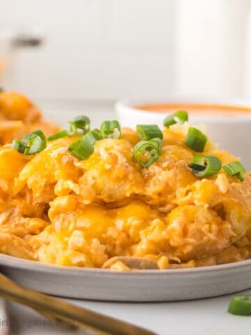 Buffalo Chicken Tater Tot Casserole