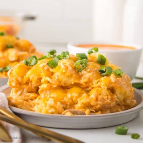 Buffalo Chicken Tater Tot Casserole