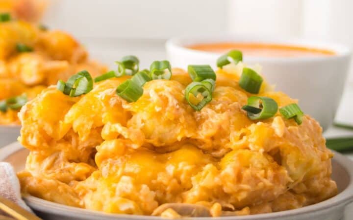 Buffalo Chicken Tater Tot Casserole
