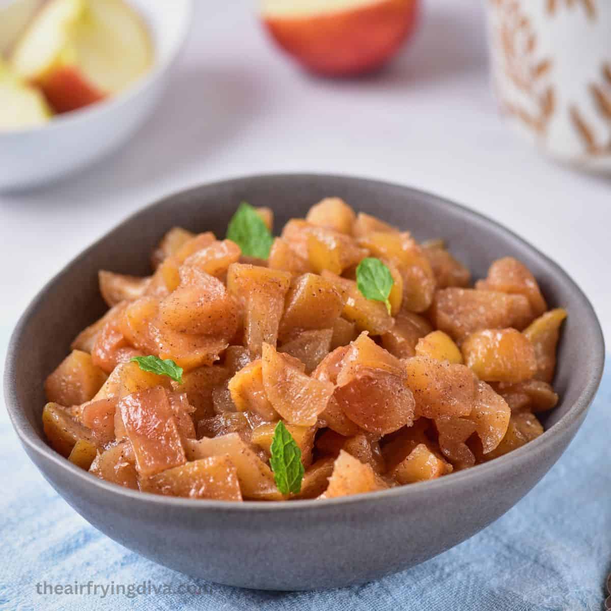 Skillet Caramelized Apples Recipe,  a simple and delicious recipe for  versatile tender sweetened cinnamon apples bites.