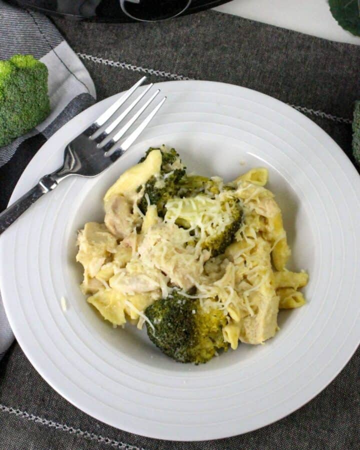 Slow Cooker Chicken and Broccoli Pasta