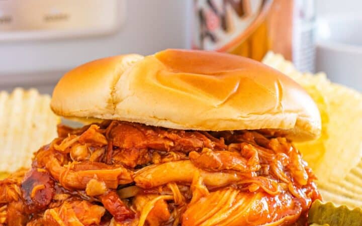 Slow Cooker Root Beer Pulled Chicken