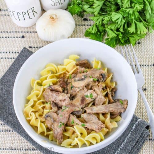 Dutch Oven Beef Stroganoff