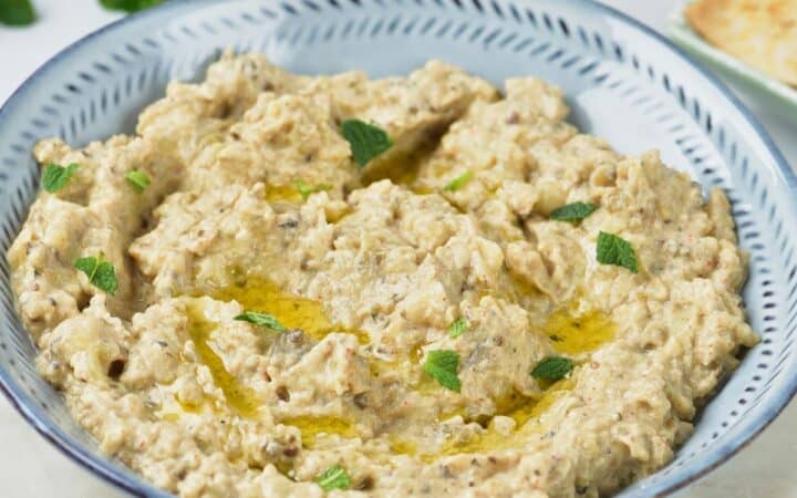 Air Fryer Eggplant Dip (Baba Ganoush)