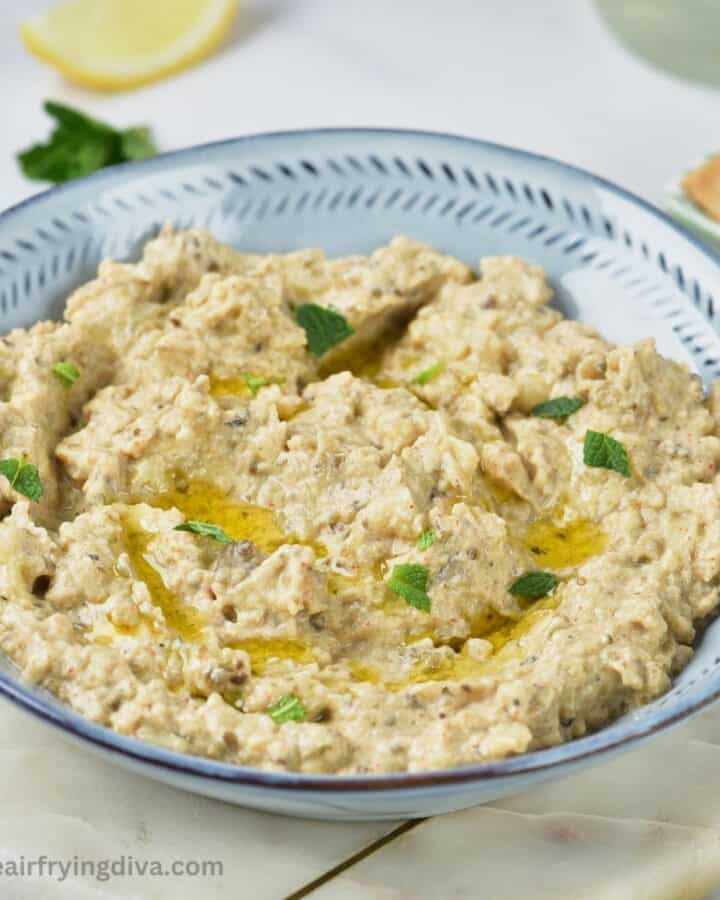 Air Fryer Eggplant Dip (Baba Ganoush)