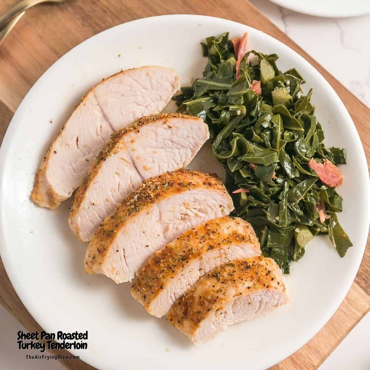 Sheet Pan Roasted Turkey Tenderloin, a simple and delicious recipe for tender and moist turkey oven baked to perfection in about 40 minutes. Sheet Pan Roasted Turkey Tenderloin