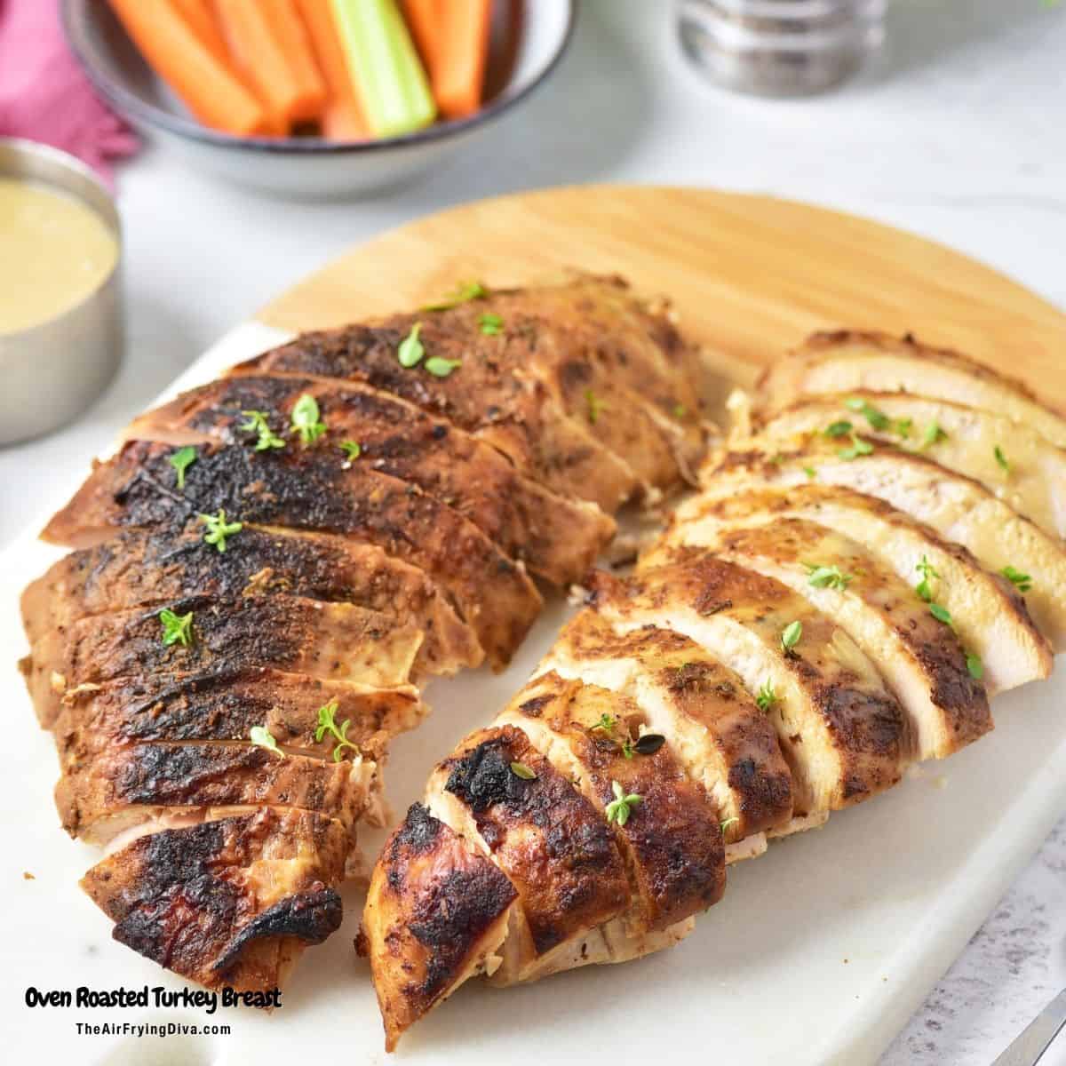 Oven Roasted Turkey Breast, a nearly foolproof recipe for moist and tender turkey bursting with savory flavors.