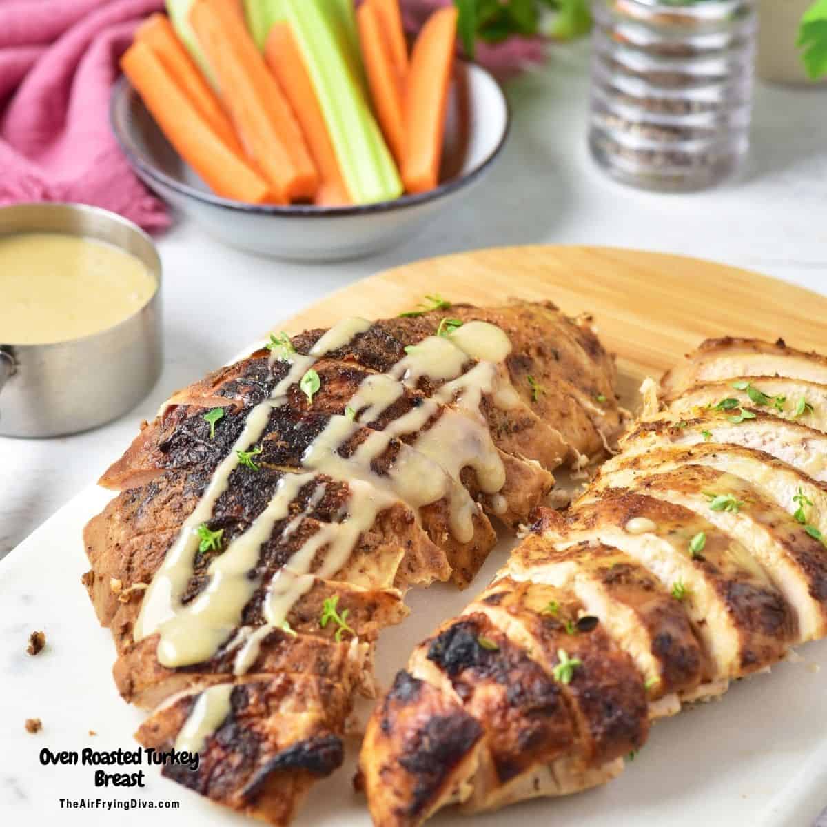 Oven Roasted Turkey Breast, a nearly foolproof recipe for moist and tender turkey bursting with savory flavors.