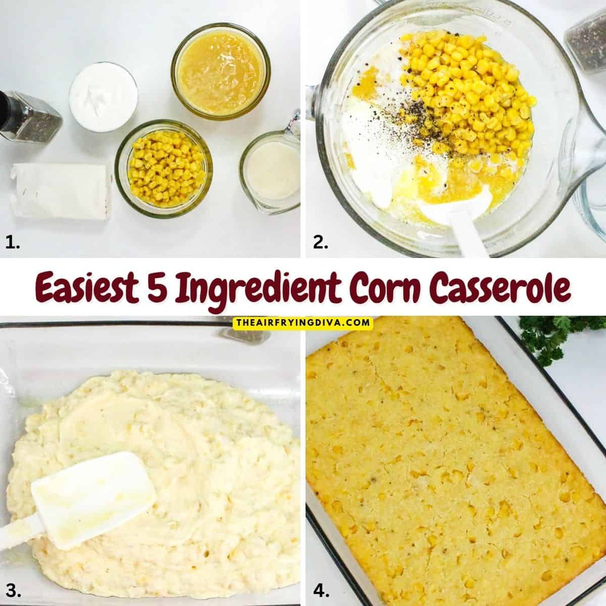 Easiest 5 Ingredient Corn Casserole