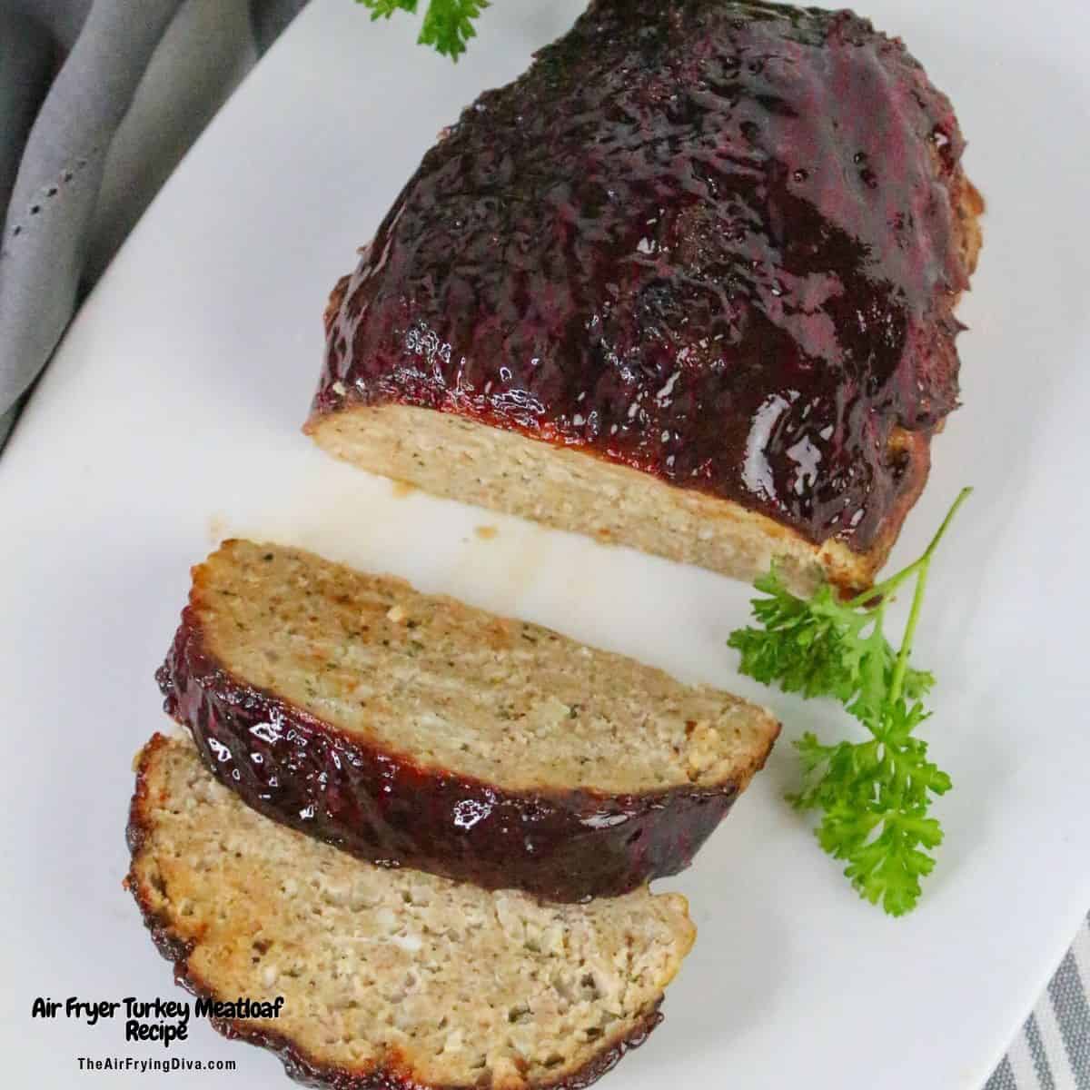 Air Fryer Turkey Meatloaf Recipe, an easy air fried recipe for moist and savory meatloaf made in less than an hour. Air Fryer Turkey Meatloaf Recipe, an easy air fried recipe for moist and savory meatloaf made in less than an hour.