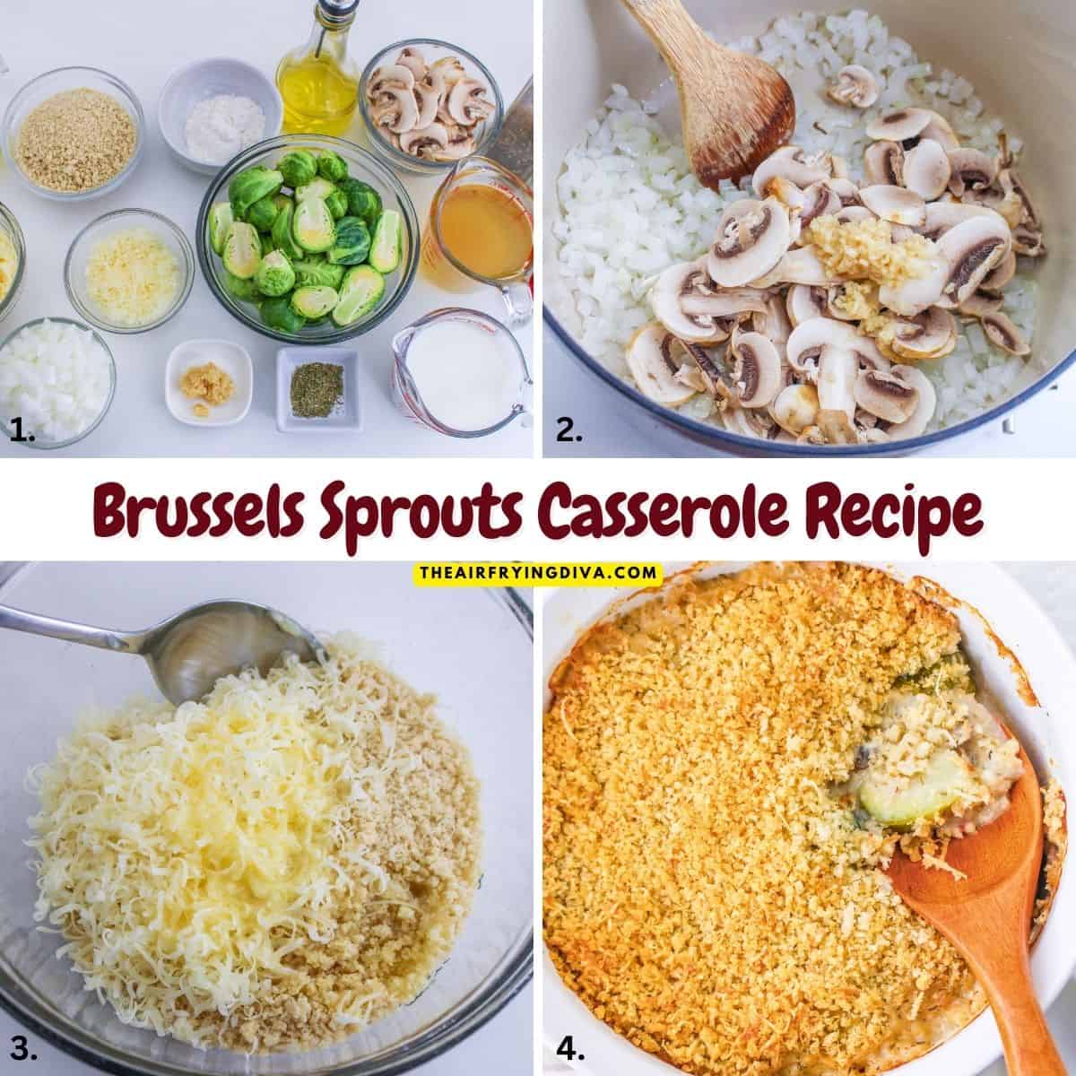 Brussels Sprouts Casserole, a delicious and comforting side dish recipe for savory brussels sprouts in a creamy and cheesy sauce. Brussels Sprouts Casserole, a delicious and comforting side dish recipe for savory brussels sprouts in a creamy and cheesy sauce.