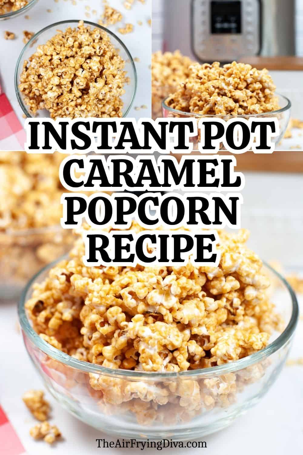 Instant Pot Caramel Popcorn Recipe, how to make homemade caramel corn in a pressure cooker. Easy recipe for a buttery sweet snack! Instant Pot Caramel Popcorn Recipe, how to make homemade caramel corn in a pressure cooker. Easy recipe for a buttery sweet snack!