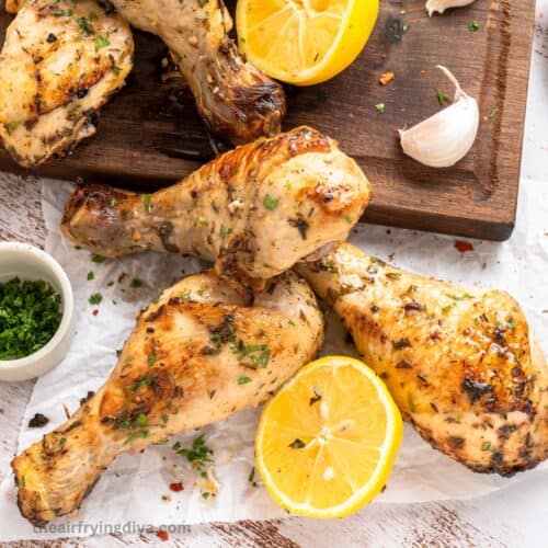 Air Fryer Lemon Garlic Drumsticks