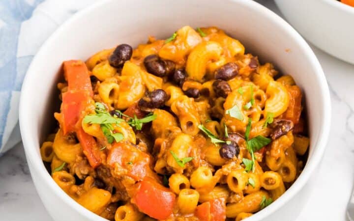 One Pot Chili Mac and Cheese