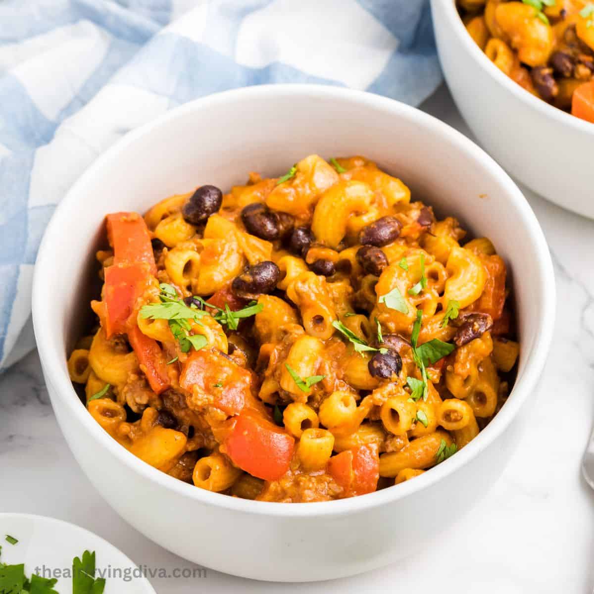 One Pot Chili Mac and Cheese, simple comfort food recipe combining together two classics, recipe is made in one pot or dutch oven. One Pot Chili Mac and Cheese, simple comfort food recipe combining together two classics, recipe is made in one pot or dutch oven. https://theairfryingdiva.com/