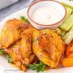 Skillet Buffalo Chicken Thighs