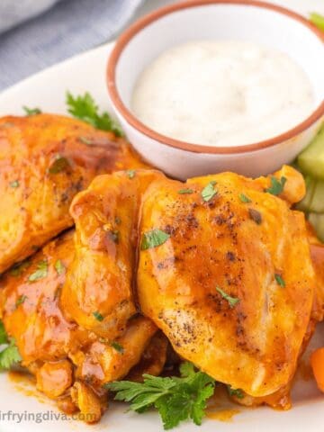 Skillet Buffalo Chicken Thighs