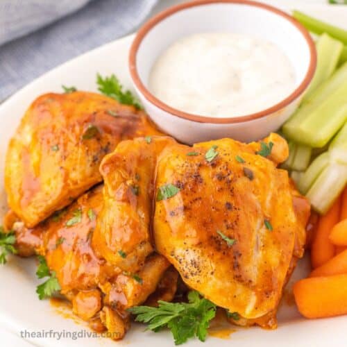 Skillet Buffalo Chicken Thighs