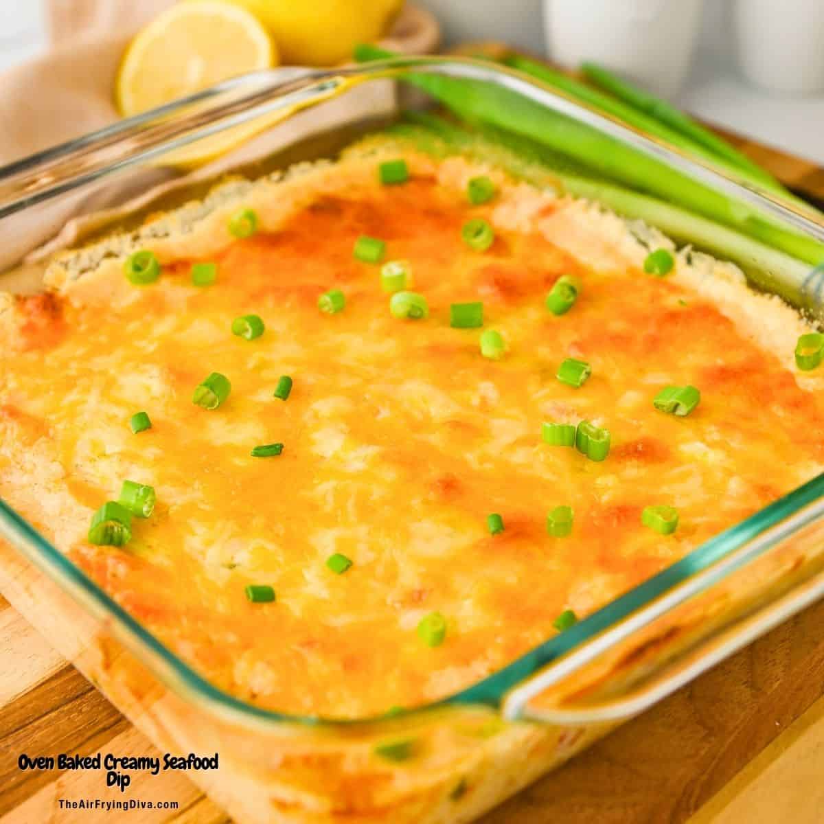 Oven Baked Creamy Seafood Dip Recipe- Packed with tender shrimp, sweet crab meat, and a luscious blend of cream cheese and melted cheeses Oven Baked Creamy Seafood Dip Recipe- Packed with tender shrimp, sweet crab meat, and a luscious blend of cream cheese and melted cheeses