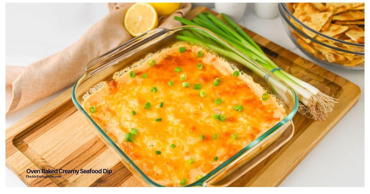 Oven Baked Creamy Seafood Dip Recipe- Packed with tender shrimp, sweet crab meat, and a luscious blend of cream cheese and melted cheeses Oven Baked Creamy Seafood Dip Recipe- Packed with tender shrimp, sweet crab meat, and a luscious blend of cream cheese and melted cheeses