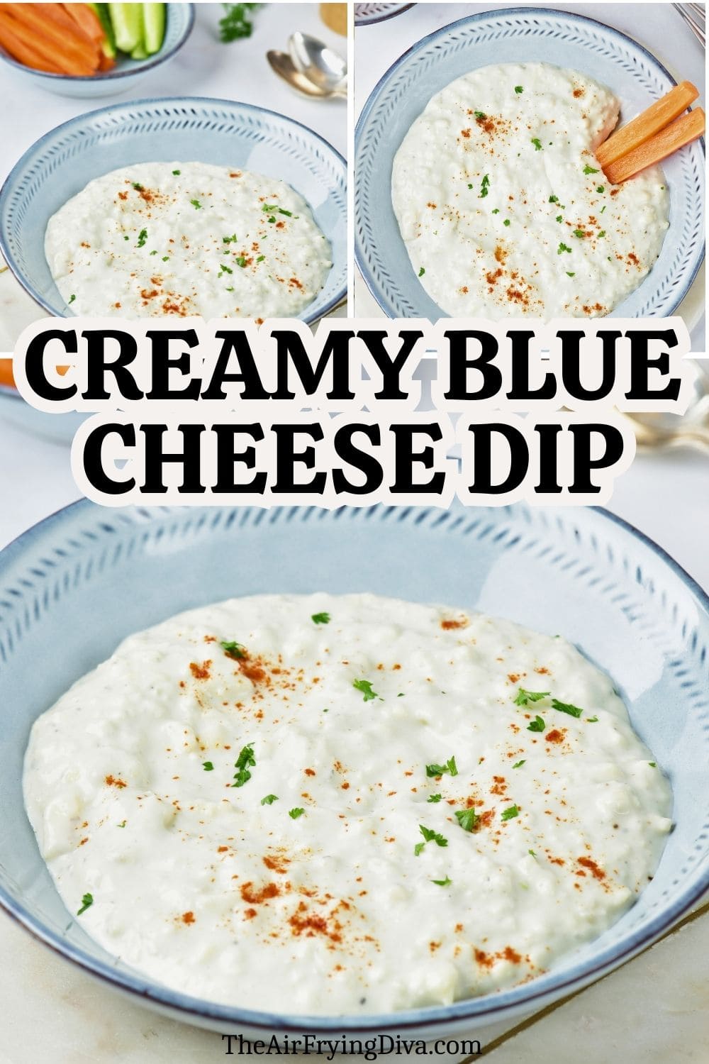 5 minute Creamy Blue Cheese Dip recipe- The essential bold and tangy dip for buffalo wings, wedge salads, and game-day appetizers. 5 minute Creamy Blue Cheese Dip recipe- The essential bold and tangy dip for buffalo wings, wedge salads, and game-day appetizers.