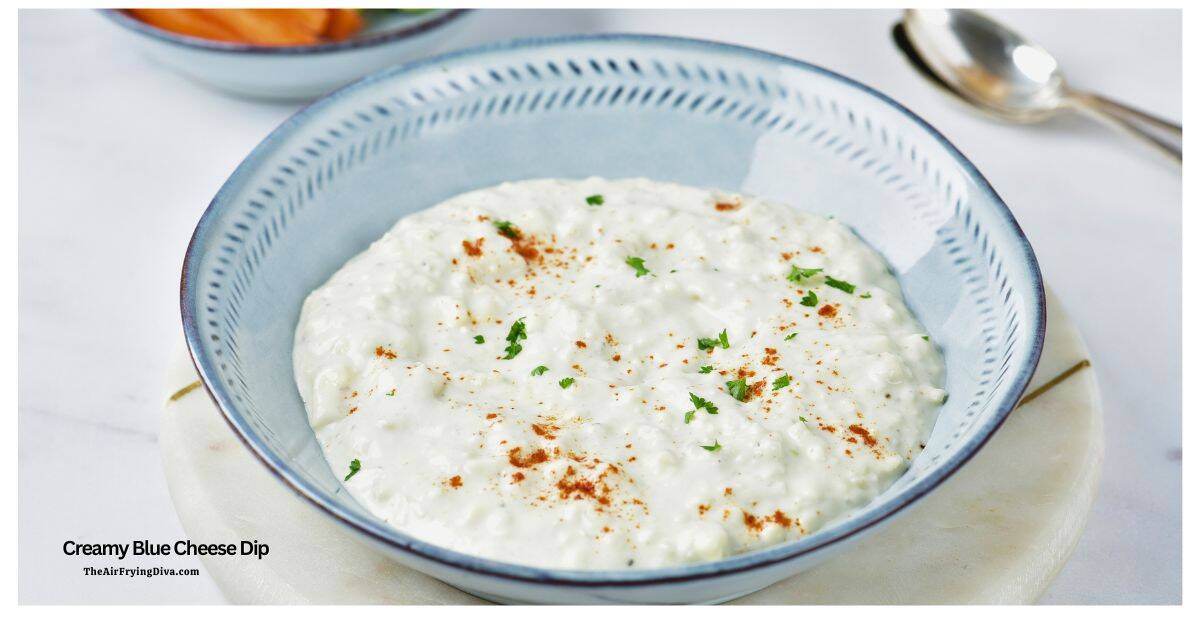 5 minute Creamy Blue Cheese Dip recipe- The essential bold and tangy dip for buffalo wings, wedge salads, and game-day appetizers. 5 minute Creamy Blue Cheese Dip recipe- The essential bold and tangy dip for buffalo wings, wedge salads, and game-day appetizers.