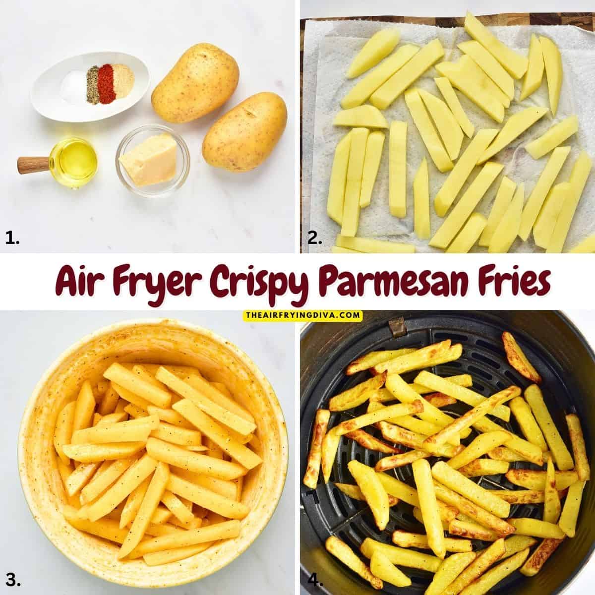 Air Fryer Crispy Parmesan Fries, get the recipe for a delicious and healthier golden fry perfectly seasoned and air fried to perfection. Air Fryer Crispy Parmesan Fries, get the recipe for a delicious and healthier golden fry perfectly seasoned and air fried to perfection.