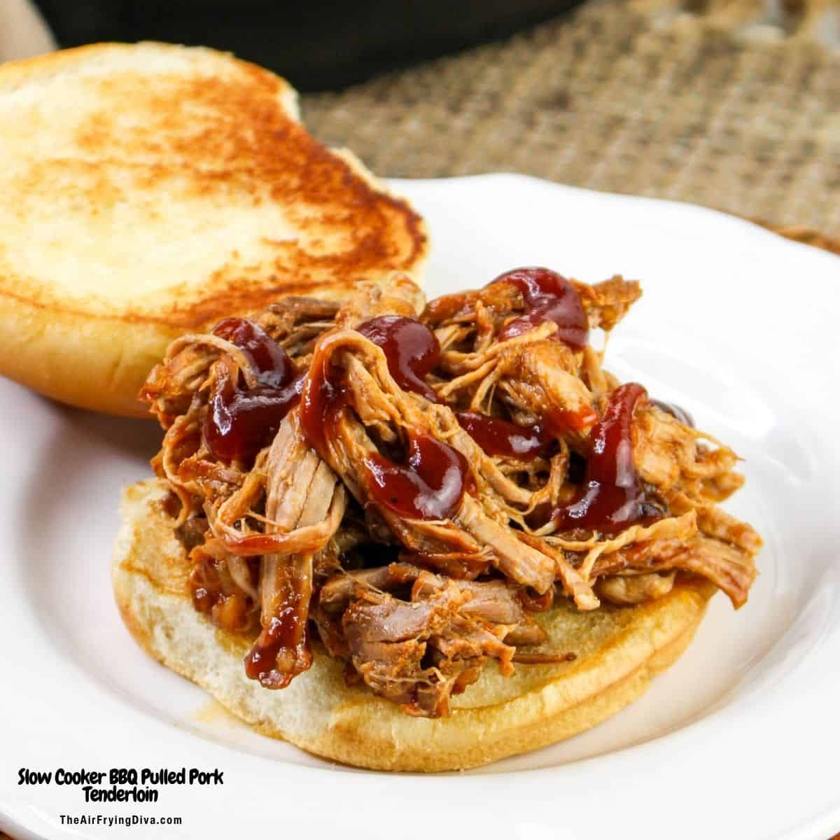 This BBQ Pulled Pork Tenderloin recipe has the perfect blend of smoky, sweet, and savory comfort food. Slow cooked to a juicy perfection This BBQ Pulled Pork Tenderloin recipe has the perfect blend of smoky, sweet, and savory comfort food. Slow cooked to a juicy perfection