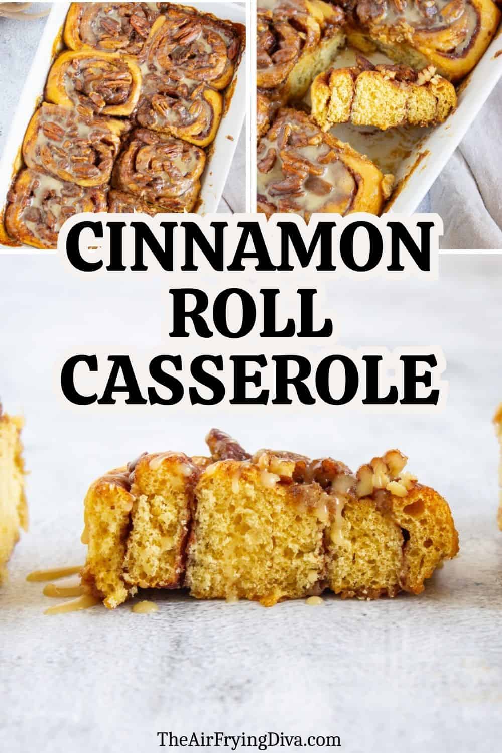 Cinnamon Roll Casserole, an easy breakfast or brunch recipe for turning refrigerated rolls into a gooey, custard-filled delight in minutes. Cinnamon Roll Casserole, an easy breakfast or brunch recipe for turning refrigerated rolls into a gooey, custard-filled delight in minutes.