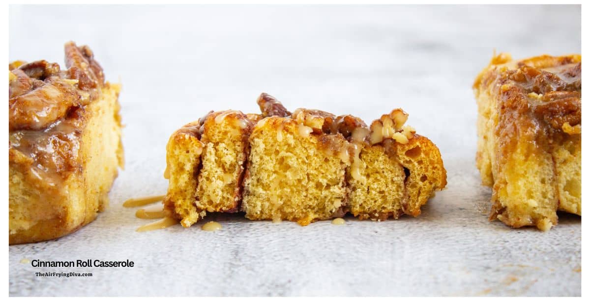 Cinnamon Roll Casserole, an easy breakfast or brunch recipe for turning refrigerated rolls into a gooey, custard-filled delight in minutes. Cinnamon Roll Casserole, an easy breakfast or brunch recipe for turning refrigerated rolls into a gooey, custard-filled delight in minutes.