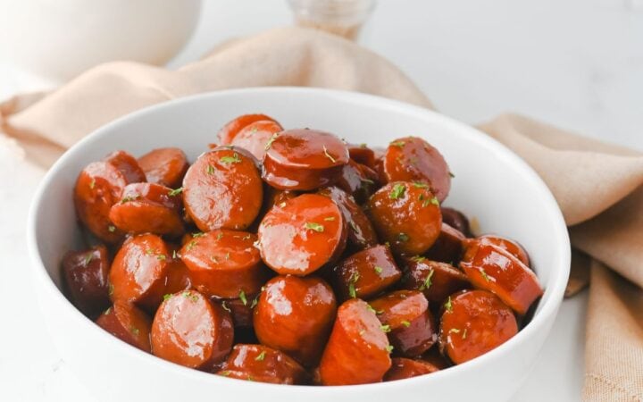 Slow Cooker BBQ Kielbasa Bites