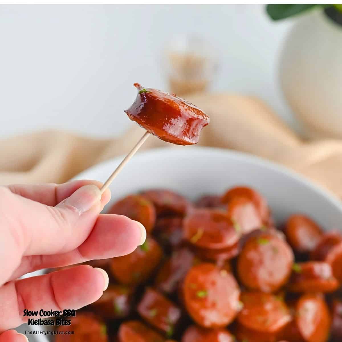 Slow Cooker BBQ Kielbasa Bites, a foolproof 4 ingredients recipe for sweet and savory smoked Polish sausage made in a crockpot. Slow Cooker BBQ Kielbasa Bites, a foolproof 4 ingredients recipe for sweet and savory smoked Polish sausage made in a crockpot.