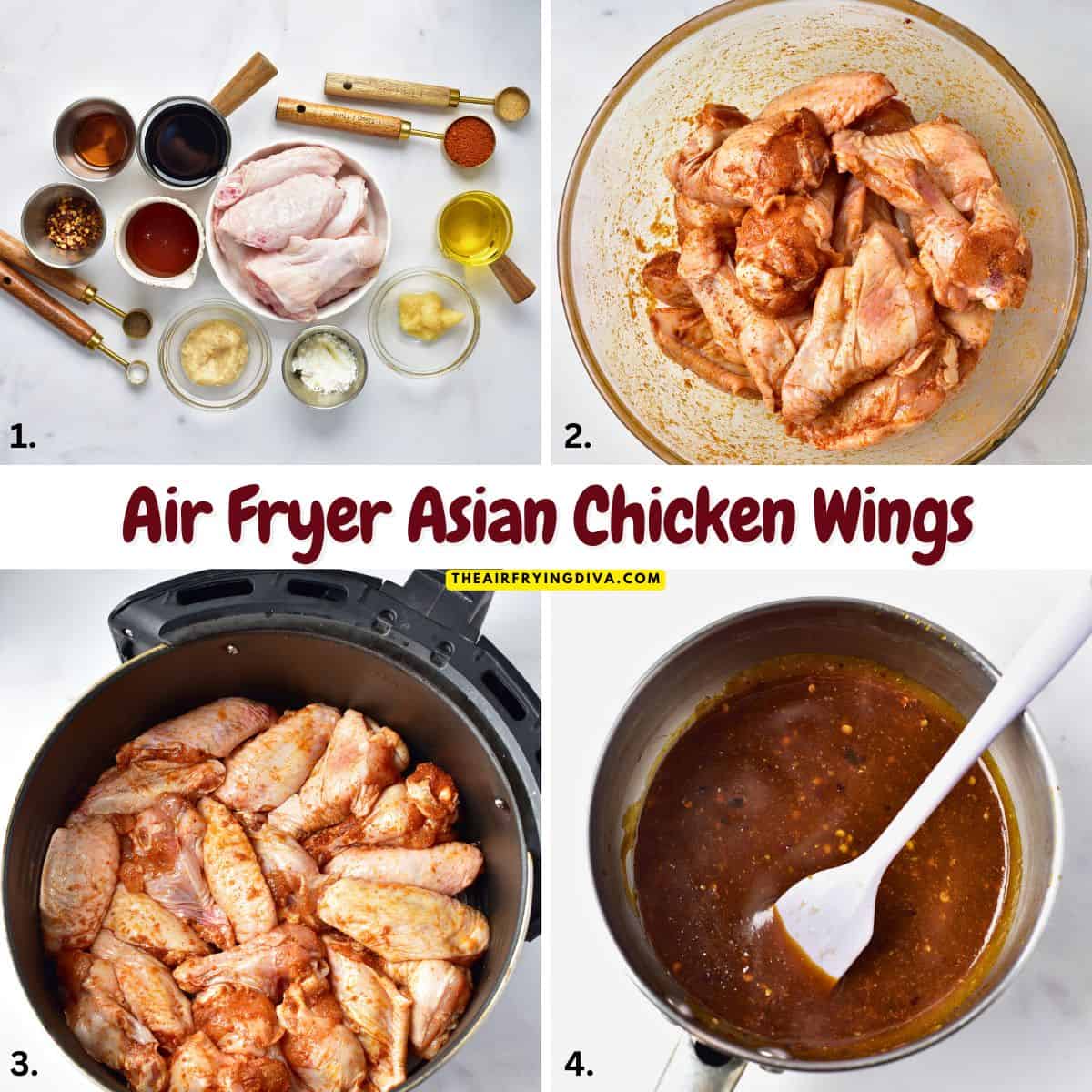 Air Fryer Asian Chicken Wings, an easy recipe for crispy air fried chicken coated in a sweet and savory Honey-Garlic glaze sauce. Air Fryer Asian Chicken Wings, an easy recipe for crispy air fried chicken coated in a sweet and savory Honey-Garlic glaze sauce.