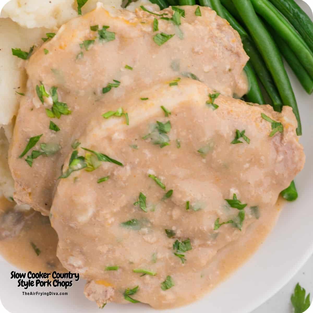 Moist and Tender Slow Cooker Country Style Pork Chops smothered in a creamy mushroom gravy for the ultimate crockpot meal. Moist and Tender Slow Cooker Country Style Pork Chops smothered in a creamy mushroom gravy for the ultimate crockpot meal.
