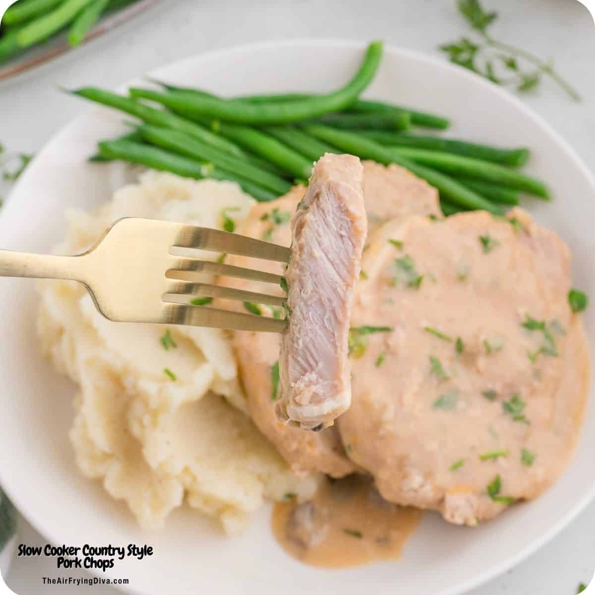 Moist and Tender Slow Cooker Country Style Pork Chops smothered in a creamy mushroom gravy for the ultimate crockpot meal. Moist and Tender Slow Cooker Country Style Pork Chops smothered in a creamy mushroom gravy for the ultimate crockpot meal.