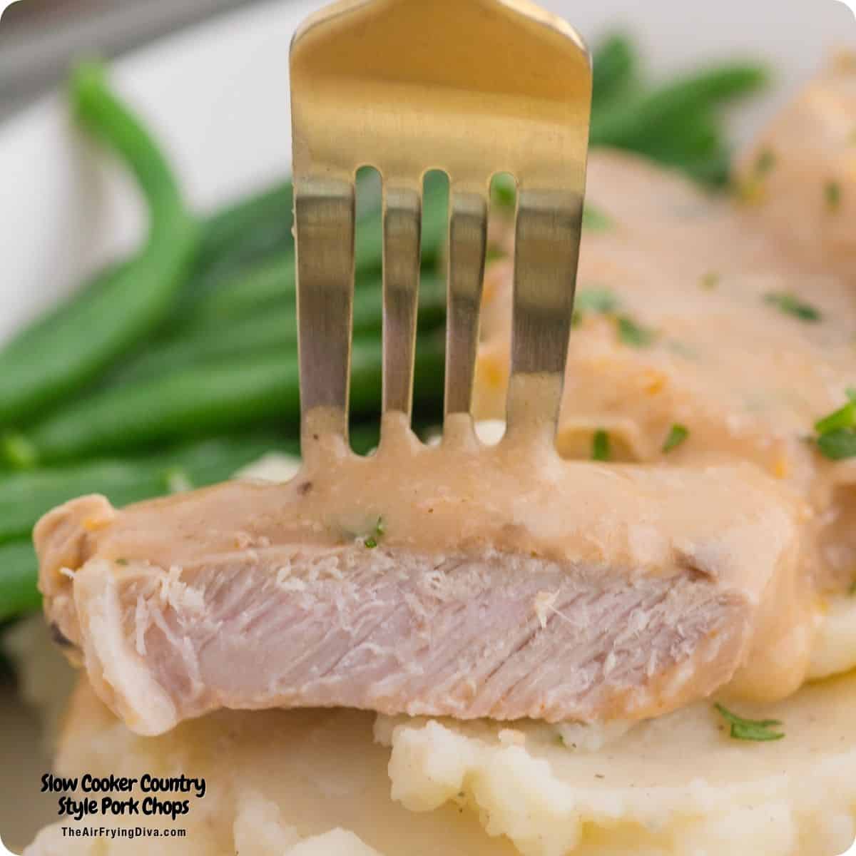 Moist and Tender Slow Cooker Country Style Pork Chops smothered in a creamy mushroom gravy for the ultimate crockpot meal. Moist and Tender Slow Cooker Country Style Pork Chops smothered in a creamy mushroom gravy for the ultimate crockpot meal.