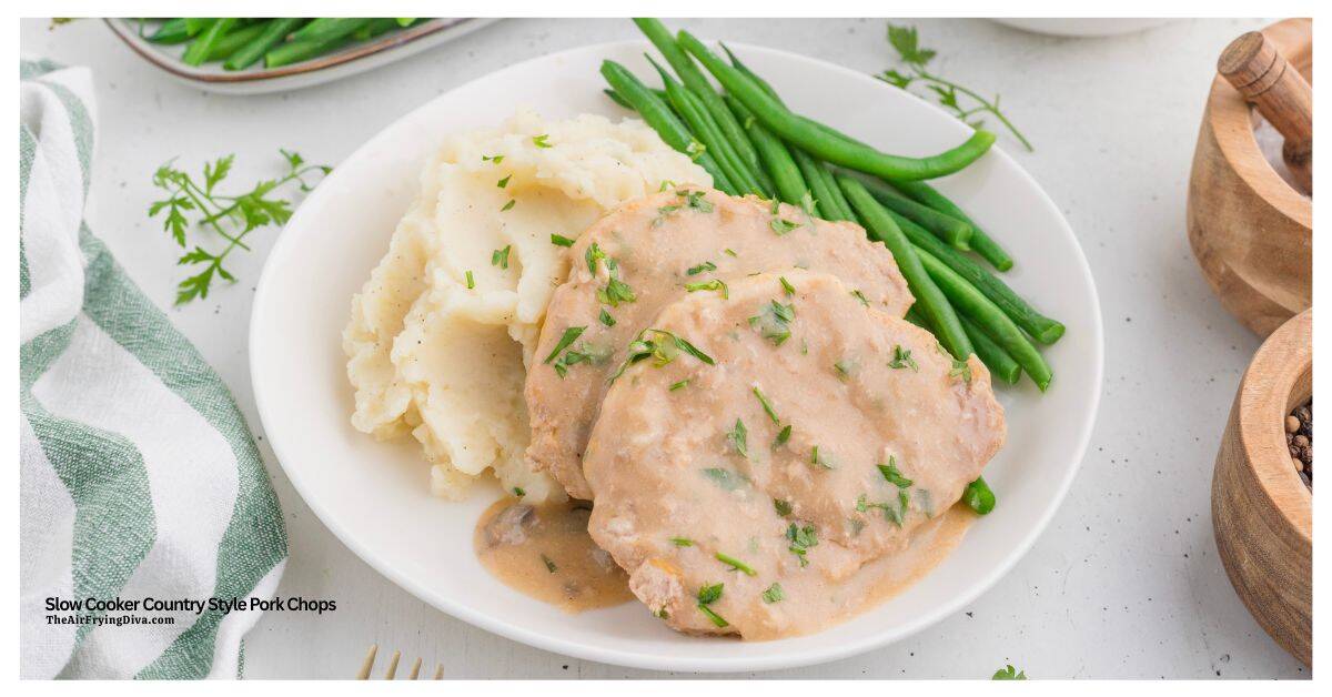 Moist and Tender Slow Cooker Country Style Pork Chops smothered in a creamy mushroom gravy for the ultimate crockpot meal. Moist and Tender Slow Cooker Country Style Pork Chops smothered in a creamy mushroom gravy for the ultimate crockpot meal.
