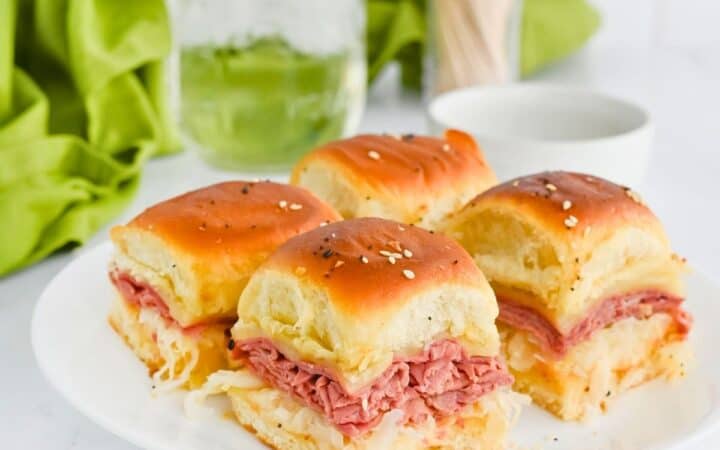 Gooey Oven Baked Reuben Sliders
