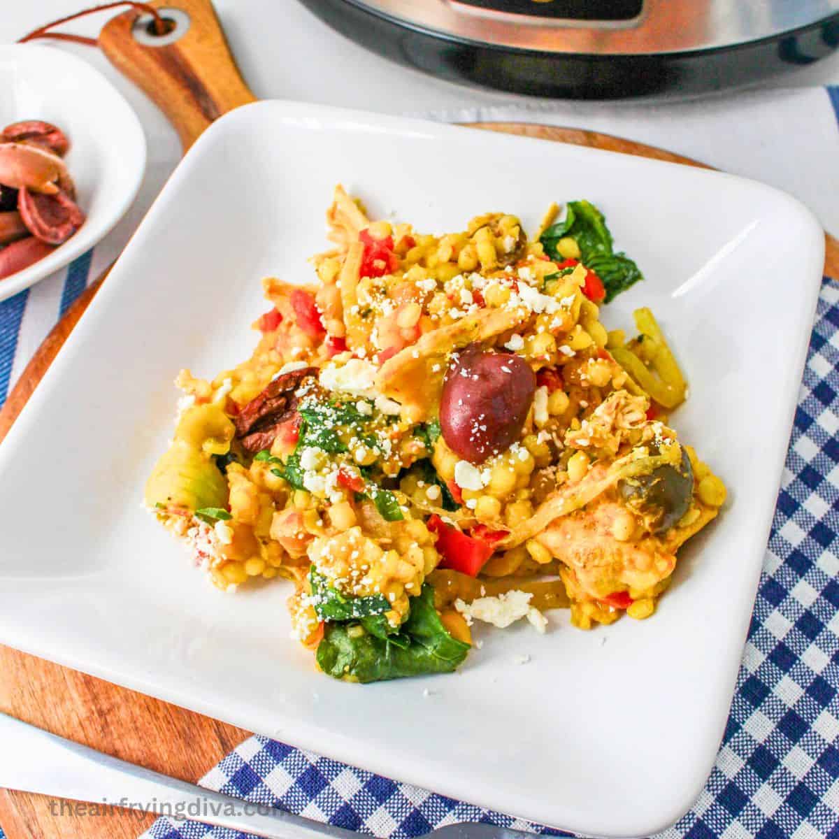 Slow Cooker Mediterranean Chicken Dinner is an effortless stew packed with tender chicken, chickpeas, artichoke hearts, and vibrant spices . Slow Cooker Mediterranean Chicken Dinner is an effortless stew packed with tender chicken, chickpeas, artichoke hearts, and vibrant spices .